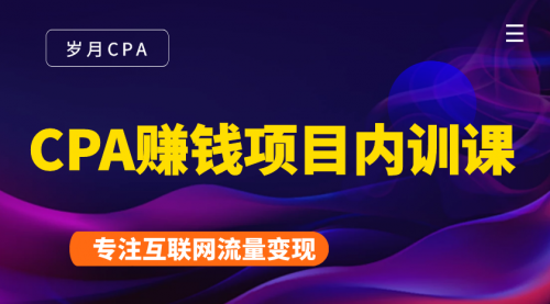 2021手把手教你玩转CPA暴利赚钱项目，新手实操日入200-1000元 (全套课程)_微雨项目网