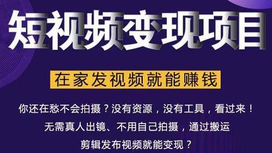 在家也能操作的短视频赚钱项目，无需真人，不用拍摄，纯搬运月入2到5万_微雨项目网
