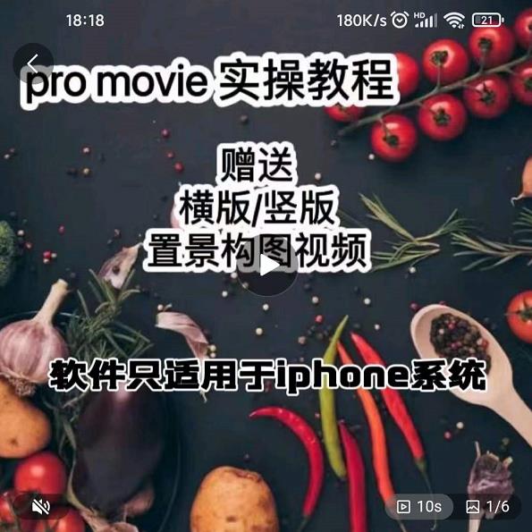 漆十二美食摄影，25​节promovie实操高手课节_微雨项目网
