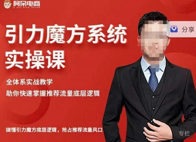 阿呆-引力魔方系统实操课，全体系实战教学，助你快速掌握推荐流量底层逻辑_微雨项目网