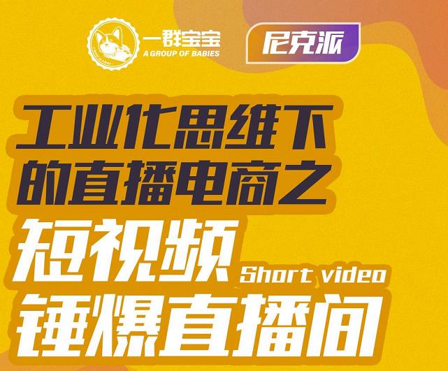 尼克派·工业化思维下的直播电商之短视频锤爆直播间，听话照做执行爆单_微雨项目网