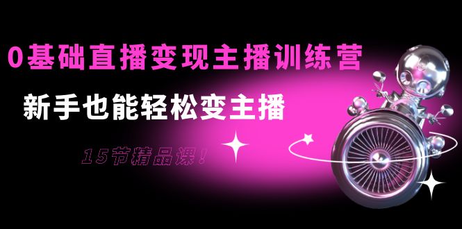 0基础直播变现主播训练营：新手也能轻松变主播，15节精品课_微雨项目网
