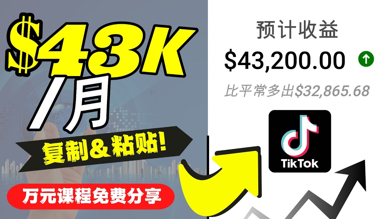 2022抖音国际版Tiktok赚钱项目：每天上传一个视频就轻松月入$43200_微雨项目网