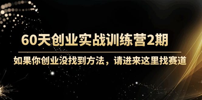 60天创业实战训练营2期：如果你创业没找到方法，进来这里找赛道-价值3000元_微雨项目网