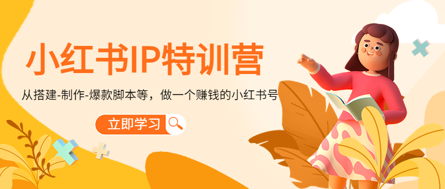 小红书IP特训营：从搭建-制作-爆款脚本等等，做一个赚钱的小红书号_微雨项目网