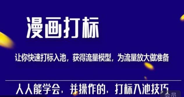 秋秋漫画打标，产品打标入池，建立流量模型，为快速放大流量做准备_微雨项目网