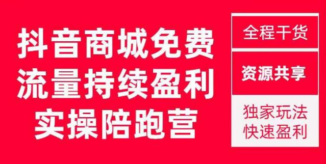 抖音商城搜索持续盈利陪跑成长营，抖音商城搜索从0-1、从1到10的全面解决方案_微雨项目网