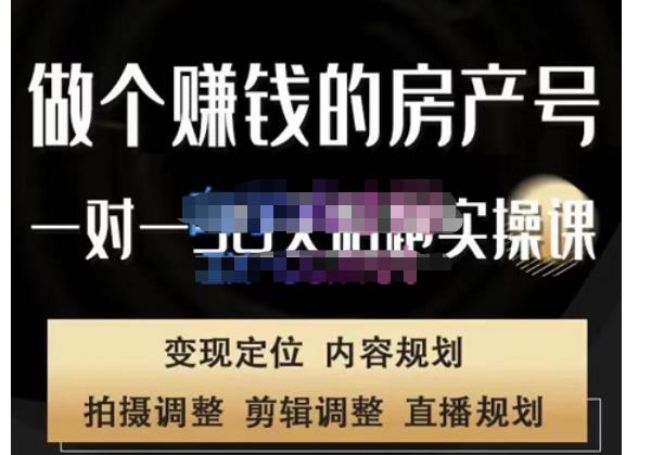 刘广标·同城房产号线上陪跑课，拍摄、剪辑、写文案、直播，做一个具有潜力价值的房产号_微雨项目网
