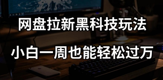 网盘拉新黑科技玩法，小白一周也能轻松过万【全套视频教程+黑科技】【揭秘】_微雨项目网