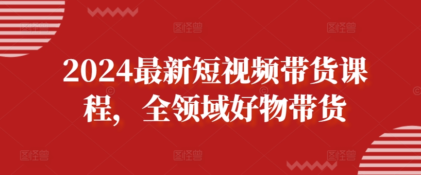 2024最新短视频带货课程，全领域好物带货_微雨项目网