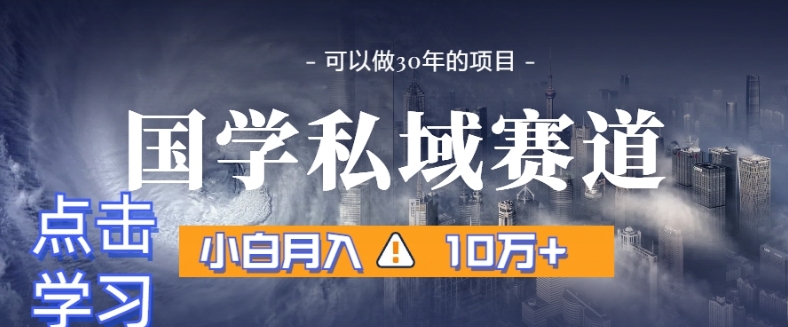 暴力国学私域赛道，小白月入10万+，引流+转化完整流程【揭秘】_微雨项目网