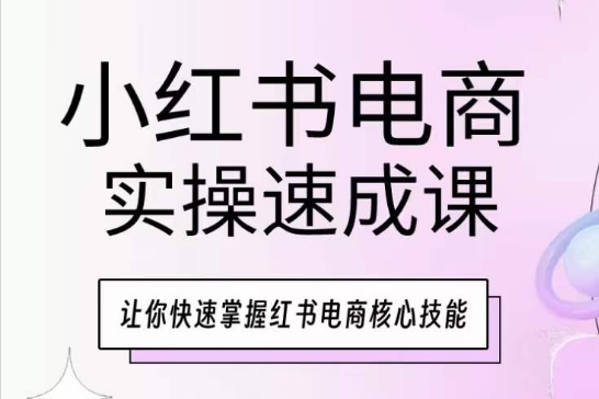 小红书电商实操速成课，让你快速掌握红书电商核心技能_微雨项目网