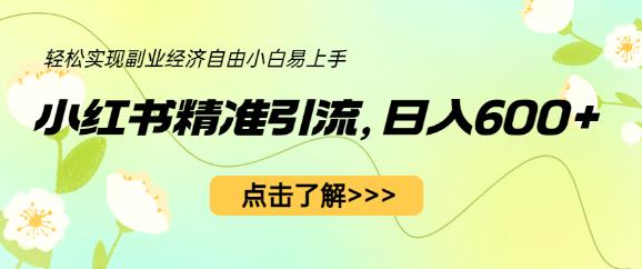 小红书精准引流，小白日入600+，轻松实现副业经济自由（教程+1153G资源）_微雨项目网