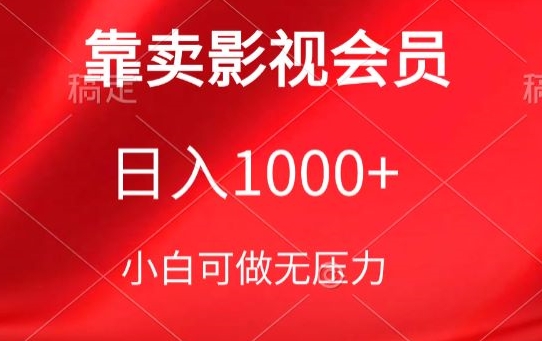 靠卖影视会员，日入1000+，落地保姆级教程，新手可学【揭秘】_微雨项目网