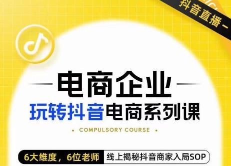 玺承·电商企业玩转抖音电商系列课，6大维度，6位老师，线上揭秘抖音商家入局SOP_微雨项目网