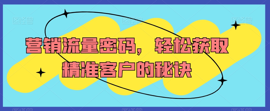 营销流量密码，轻松获取精准客户的秘诀_微雨项目网