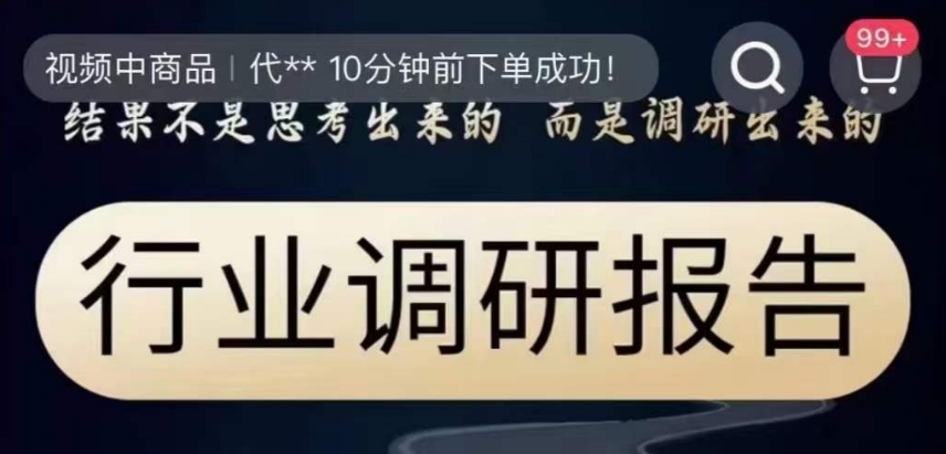 行业调研报告，结果不是思考出来的而是调研出来的_微雨项目网