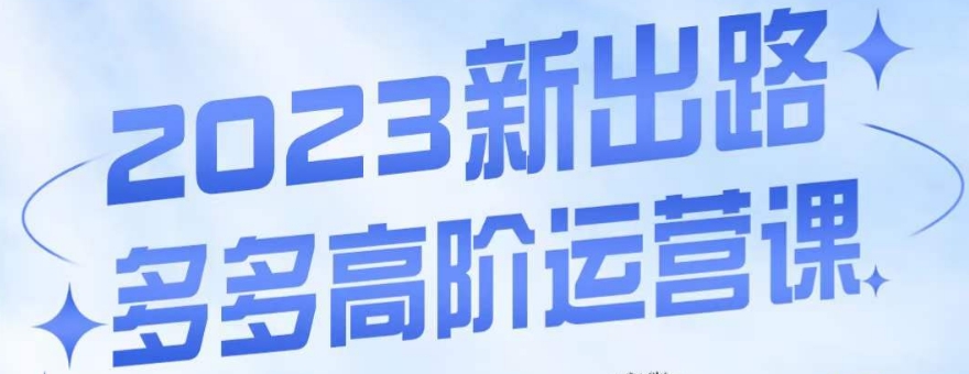 大炮·多多高阶运营课，3大玩法助力打造爆款，实操玩法直接亮出干货_微雨项目网