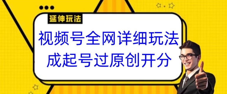 视频号全网最详细玩法，起号过原创开分成，单号日入300+【揭秘】_微雨项目网