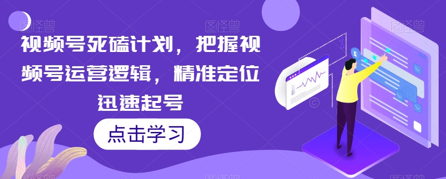 视频号死磕计划，把握视频号运营逻辑，精准定位迅速起号_微雨项目网