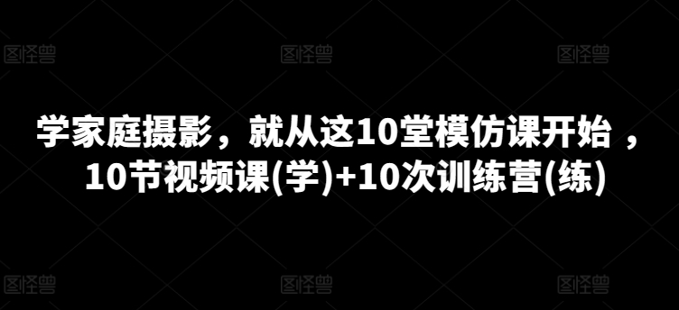 学家庭摄影，就从这10堂模仿课开始 ，10节视频课(学)+10次训练营(练)_微雨项目网