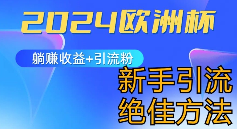 2024欧洲杯风口的玩法及实现收益躺赚+引流粉丝的方法，新手小白绝佳项目【揭秘】_微雨项目网