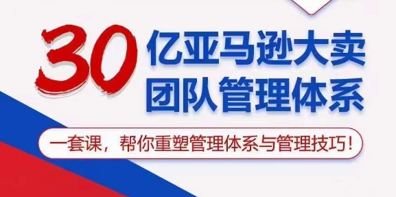 30亿亚马逊大卖团队管理体系，一套课，帮你重塑管理体系与管理技巧_微雨项目网