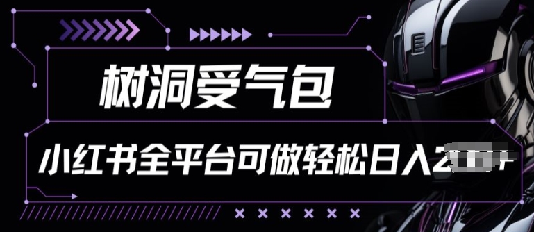 小红书等全平台树洞受气包项目，轻松日入一两张【揭秘】_微雨项目网
