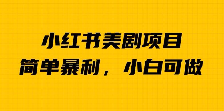 外面卖1980的小红书美剧项目，单日收益1000＋，小众暴利的赛道【揭秘】_微雨项目网