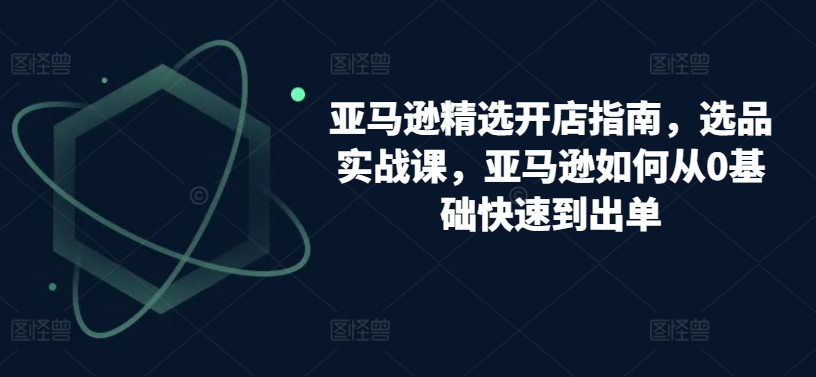 亚马逊精选开店指南，选品实战课，亚马逊如何从0基础快速到出单_微雨项目网