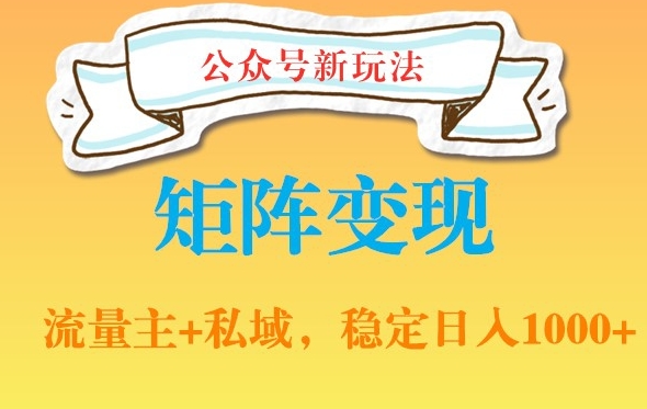 公众号软件玩法私域引流网盘拉新，多种变现，稳定日入1000【揭秘】_微雨项目网