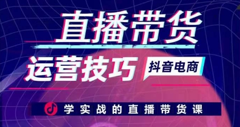 直播带货运营技巧，学实战的直播带货课_微雨项目网