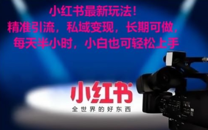 小红书最新玩法！精准引流，私域变现，长期可做，每天半小时，小白也可轻松上手【揭秘】_微雨项目网