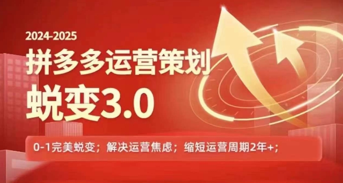 2024-2025拼多多运营策略蜕变3.0，0~1完美蜕变，解决信息焦虑_微雨项目网