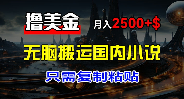 最新撸美金项目，搬运国内小说爽文，只需复制粘贴，稿费月入2500+美金，新手也能快速上手【揭秘】_微雨项目网