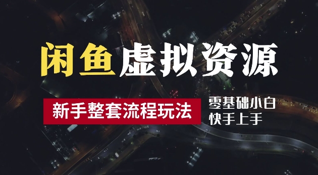 2024最新闲鱼虚拟资源玩法，养号到出单整套流程，多管道收益，每天2小时月收入过万【揭秘】_微雨项目网