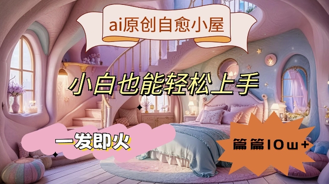 ai原创治愈小屋，小白也能轻松上手，一发即火，篇篇10w+【揭秘】_微雨项目网