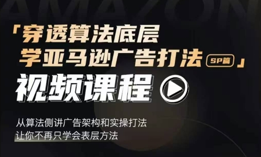 穿透算法底层，学亚马逊广告打法SP篇，从算法侧讲广告架构和实操打法，让你不再只学会表层方法_微雨项目网