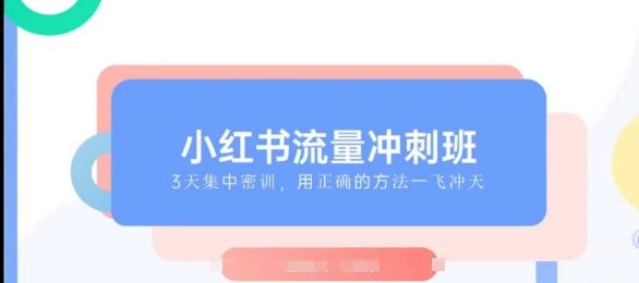 小红书流量冲刺班2025，最懂小红书的女人，快速教你2025年入局小红书_微雨项目网
