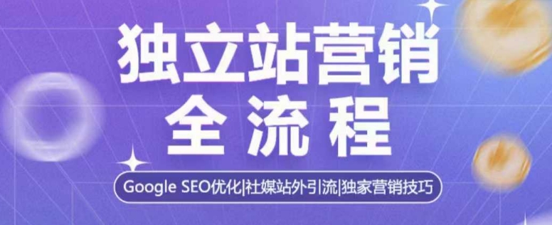 独立站营销全流程，Google SEO优化，社媒站外引流，独家营销技巧_微雨项目网