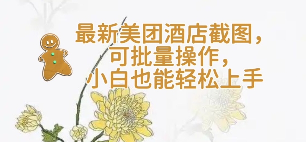 【轻云】最新美团酒店截图，可批量操作，小白也能轻松上手_微雨项目网