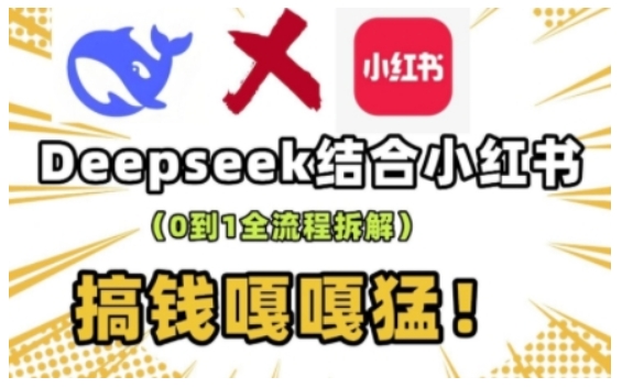 deepseek+小红书打造流量生产线实操课，0到1全流程拆解，搞钱嘎嘎猛_微雨项目网