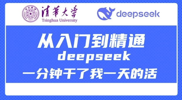 清华大学讲DeepSeek最全教程，从入门到精通，deepseek一分钟干了我一天的活_微雨项目网