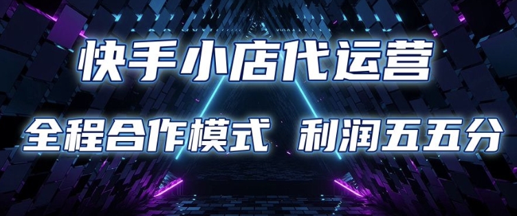 快手小店代运营 限时托管计划 合作模式 利润五五分成【揭秘】_微雨项目网