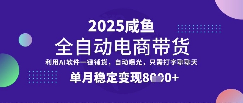 全网首发【闲鱼全自动电商带货】三年磨一剑，一朝露锋芒，单月稳定变现8k+【揭秘】_微雨项目网