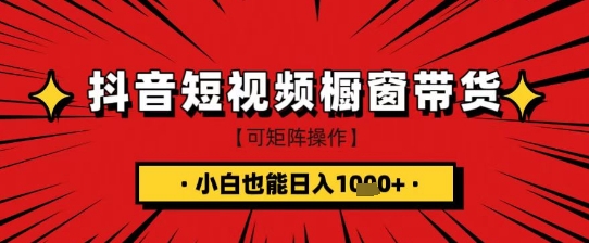 抖音短视频食品橱窗带货，小白轻松上手日入1k+【揭秘】_微雨项目网