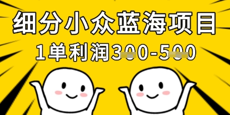 细分小众蓝海项目，一单利润3张，每月收入稳定过1w+_微雨项目网