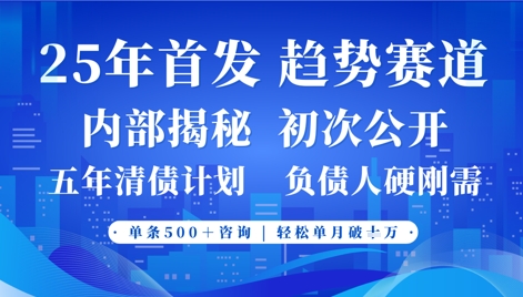 2025年首次公开，真正的事业型赛道，客咨不断，单月轻松破W_微雨项目网