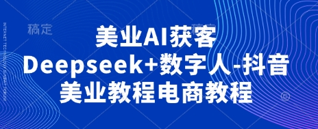 美业AI获客Deepseek+数字人-抖音美业教程电商教程_微雨项目网