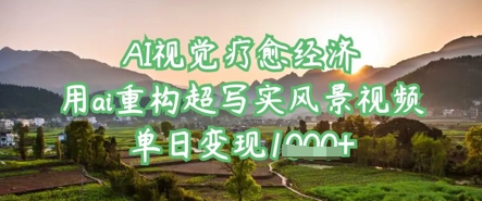 AI视觉疗愈经济：用ai重构超写实风景视频，单日变现多张_微雨项目网